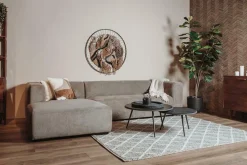 2,5- zits Lounge/Hoekbank Glasgow - Taupe (Lounge Rechts) - Loft24.nl