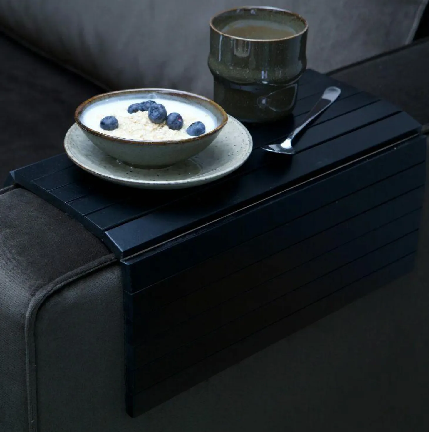 Armleuning xl flexibel dienblad zwart - xl - Loft24.nl