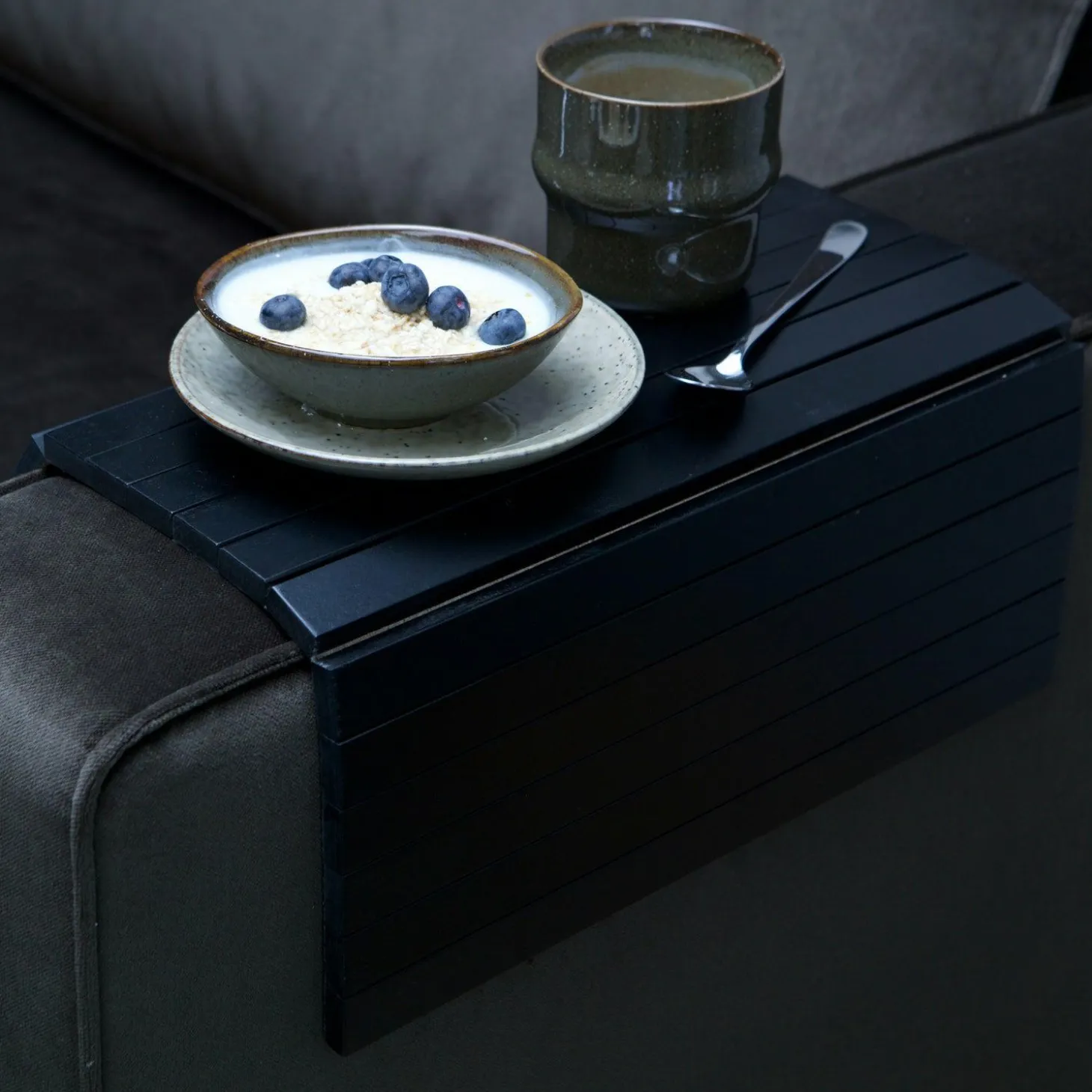 Armleuning xl flexibel dienblad zwart - xl - Loft24.nl