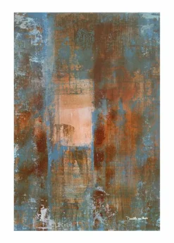 Art Print Blue Ocker Abstract 2 - zelf samenstellen - Loft24.nl