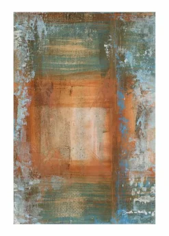 Art Print Blue Ocker Abstract 1 - zelf samenstellen - Loft24.nl