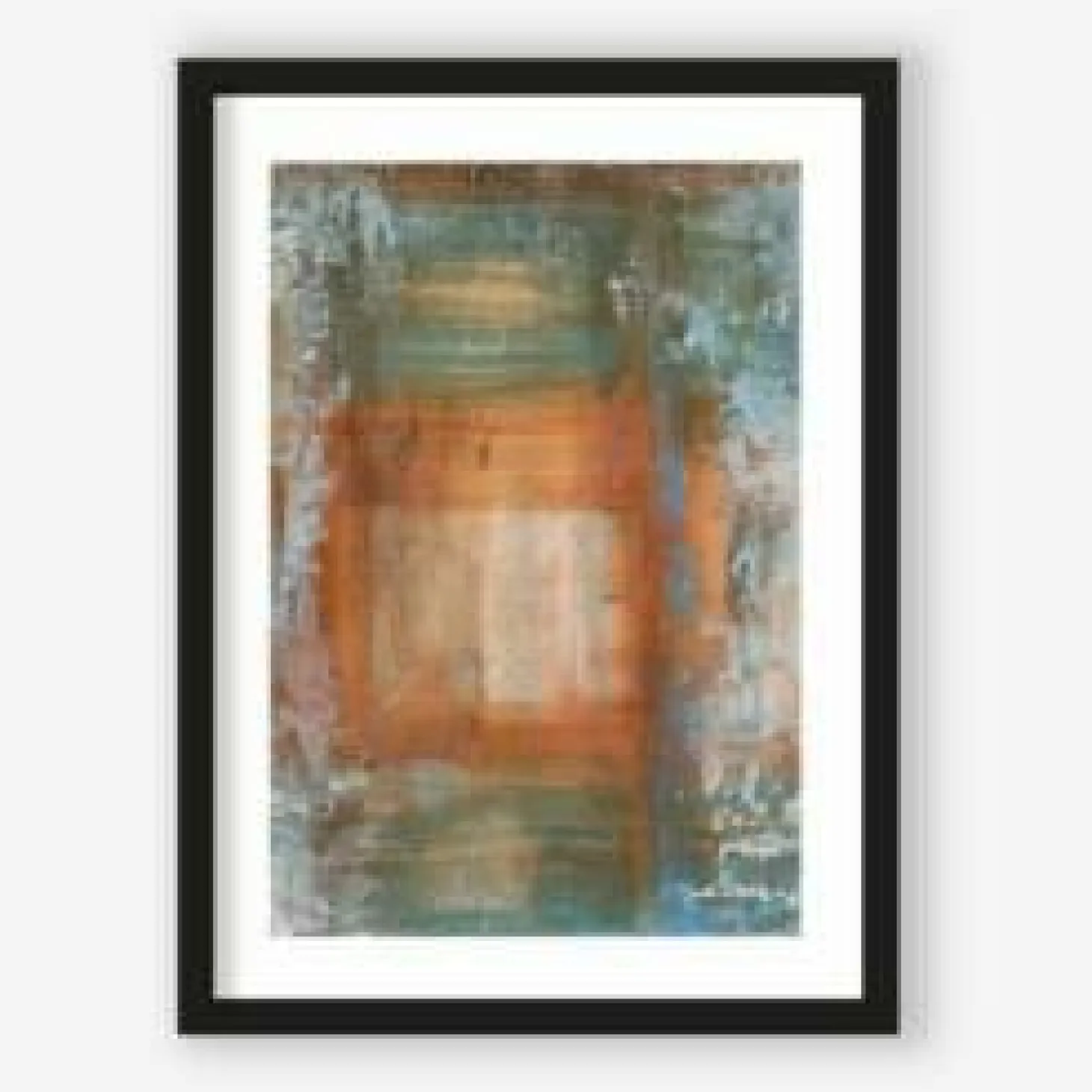 Art Print Blue Ocker Abstract 1 - zelf samenstellen - Loft24.nl