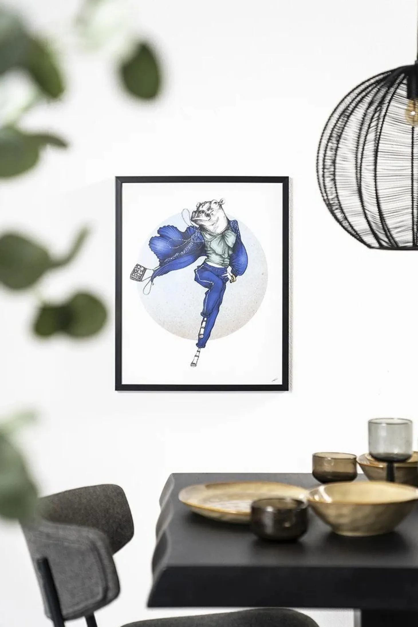 Art Print Hippo - zelf samenstellen - Loft24.nl