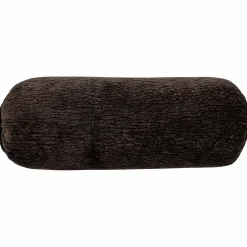 Baggy rolkussen 50xØ23cm 3d chenille donkerbruin - Loft24.nl