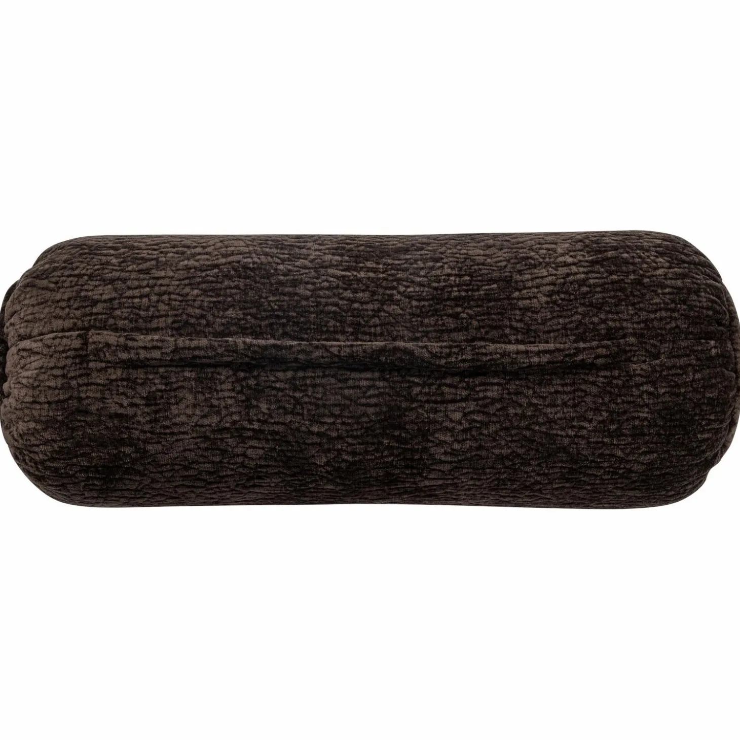 Baggy rolkussen 50xØ23cm 3d chenille donkerbruin - Loft24.nl