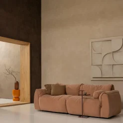 Baggy rolkussen 50xØ23cm geweven chenille oudroze - Loft24.nl