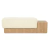Bankje George Bouclé en essenhout 133cm - Beige - Loft24.nl