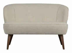 Bankje Sara Teddy 110cm - Off White - Loft24.nl