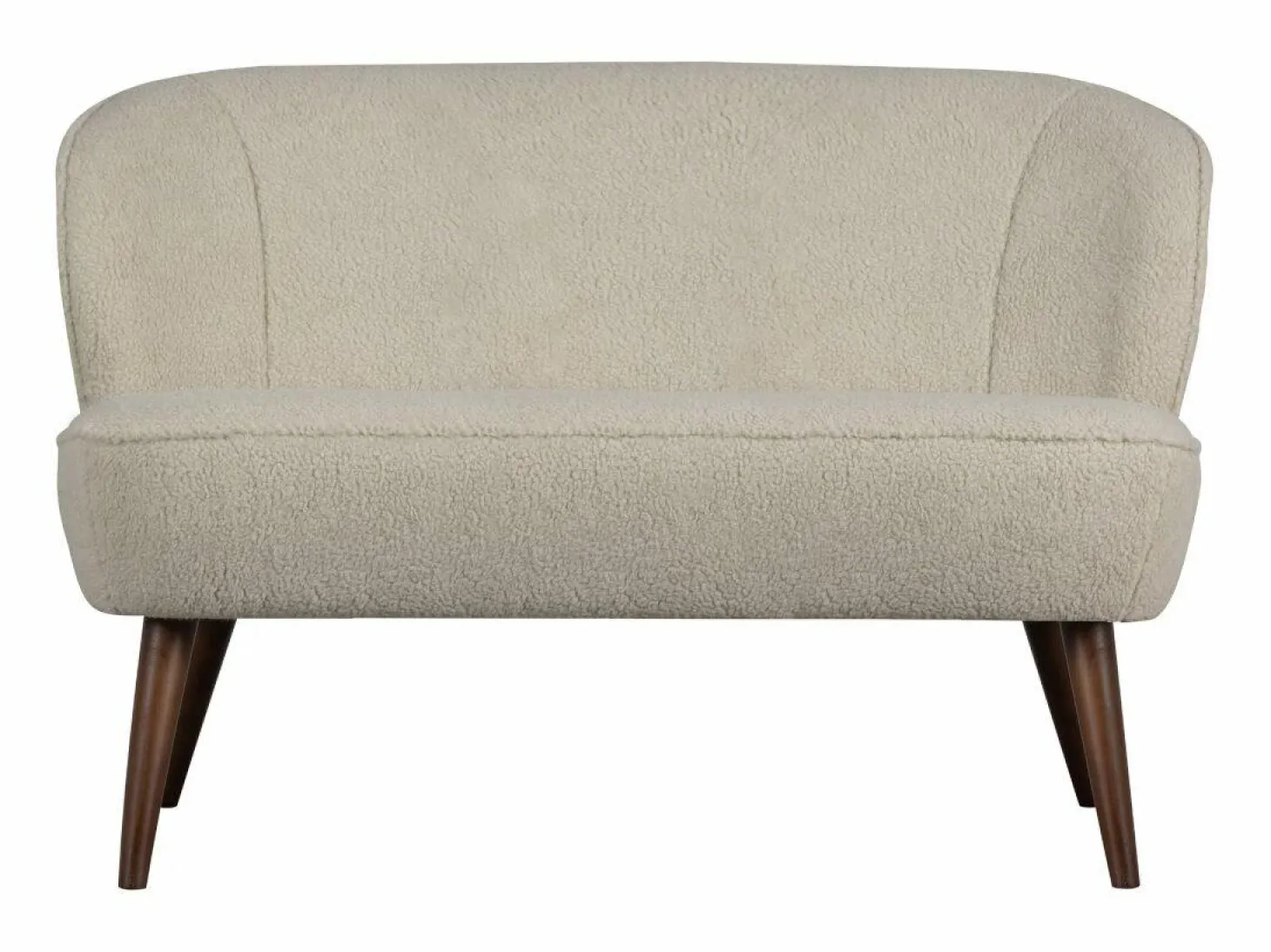 Bankje Sara Teddy 110cm - Off White - Loft24.nl