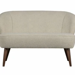 Bankje Sara Teddy 110cm - Off White - Loft24.nl