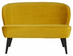 Bankje Sara Velvet - Okergeel - Loft24.nl