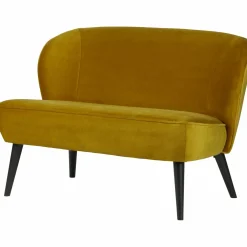 Bankje Sara Velvet - Okergeel - Loft24.nl