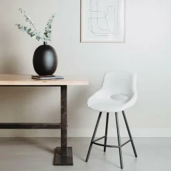 Barkruk Campo Teddy - Wit (zithoogte 65 cm) - Loft24.nl