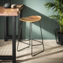 Barkruk Ergo Acaciahout (zithoogte 73 cm) - Loft24.nl