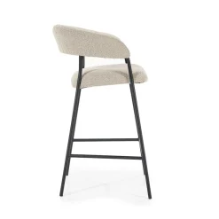 Barkruk Luka Bouclé - taupe (zithoogte 68cm) - Loft24.nl