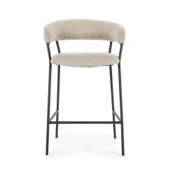 Barkruk Luka Bouclé - taupe (zithoogte 68cm) - Loft24.nl