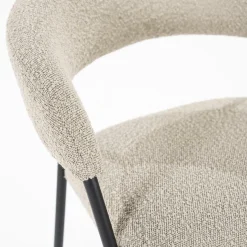 Barkruk Luka Bouclé - taupe (zithoogte 68cm) - Loft24.nl