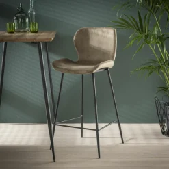 Barkruk Velvet Ronde Buis Champagne (zithoogte 67 cm) (showroom model x 2) - Loft24.nl