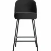 Barkruk Vogue Fluweel - Zwart (zithoogte 65cm) - Loft24.nl