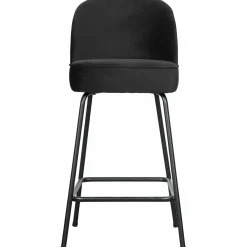 Barkruk Vogue Fluweel - Zwart (zithoogte 65cm) - Loft24.nl