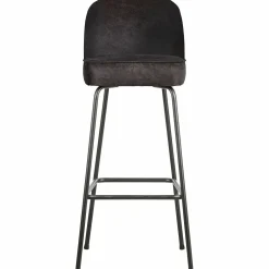Barkruk Vogue Leder - Zwart (zithoogte 80cm) - Loft24.nl
