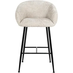 Barstoel Avanti Chenille Naturel - zithoogte 74cm - Loft24.nl