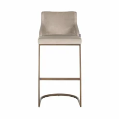 Barstoel Bolton Velvet Khaki - zithoogte 76.5cm - Loft24.nl