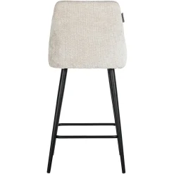 Barstoel Brooke Chenille Creme - zithoogte 67cm - Loft24.nl