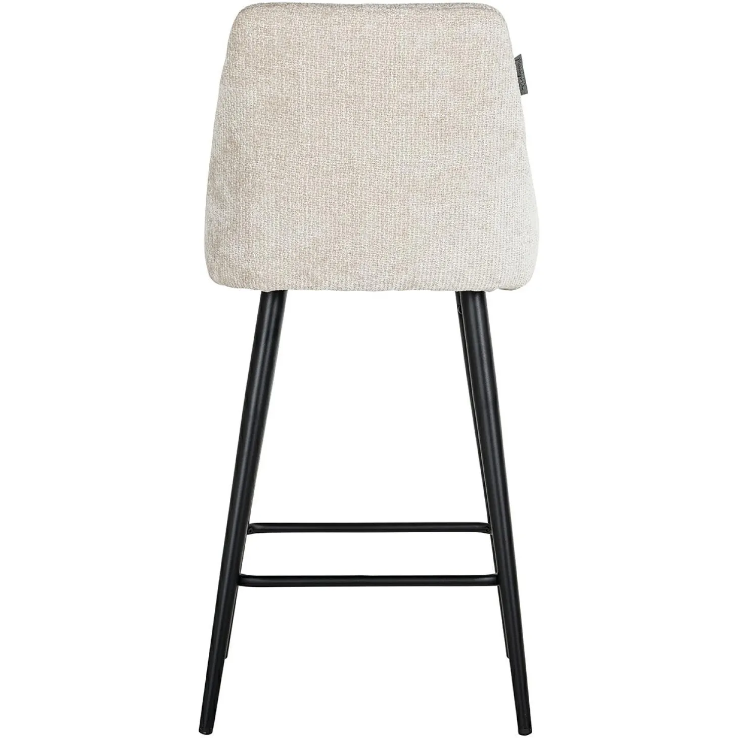 Barstoel Brooke Chenille Creme - zithoogte 67cm - Loft24.nl