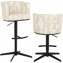 Barstoel Cheyenne Graffic - Beige - Loft24.nl