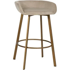 Barstoel Cressida Velvet - Khaki zithoogte 75cm - Loft24.nl