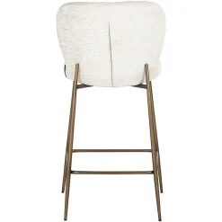 Barstoel Darby Chenille Creme - zithoogte 68cm - Loft24.nl