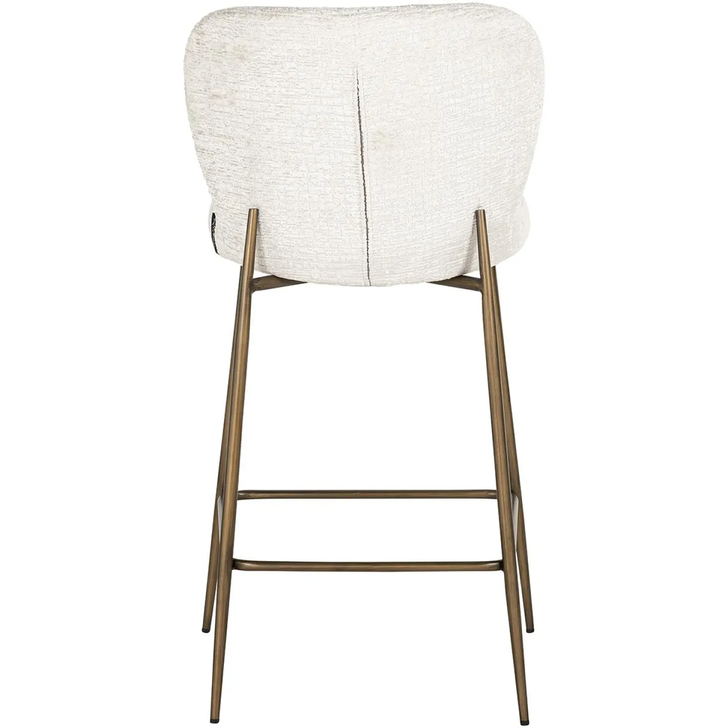 Barstoel Darby Chenille Creme - zithoogte 68cm - Loft24.nl