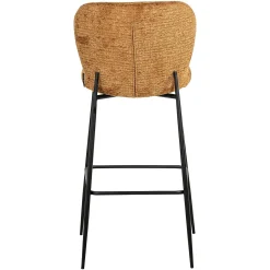 Barstoel Darby Chenille Cognac - zithoogte 76cm - Loft24.nl