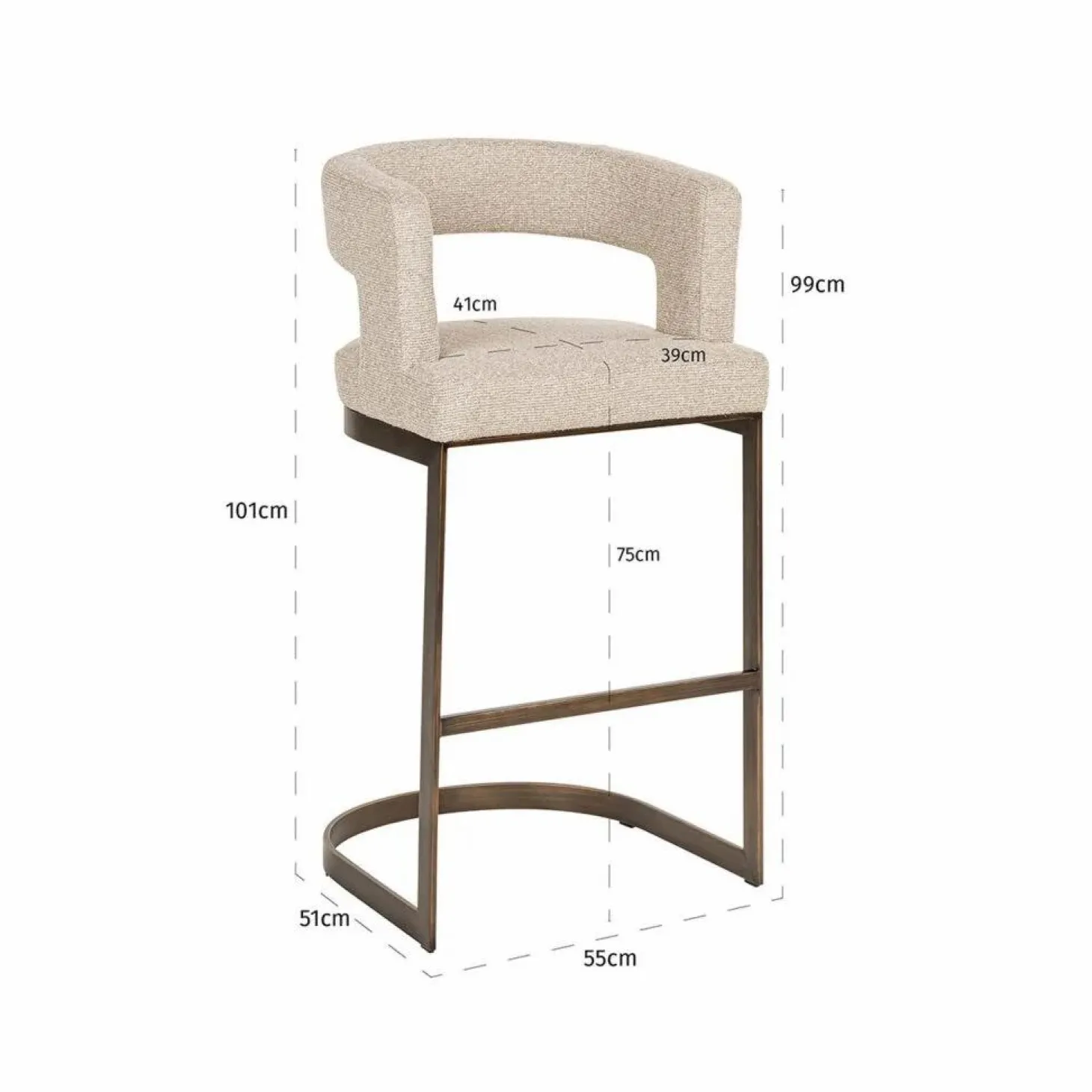 Barstoel Ellis - Biscotti - Loft24.nl