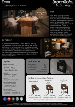 Barstoel Evan - zelf samenstellen - Loft24.nl