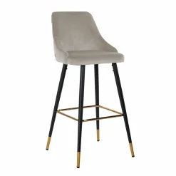 Barstoel Imani Velvet Khaki - zithoogte 77cm - Loft24.nl