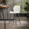 Barstoel Lende Bouclé Wit (zithoogte 67 cm) - Loft24.nl