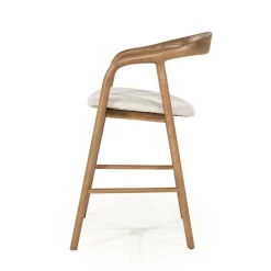 Barstoel Rayven Essen en stof Lichtbruin (zithoogte 65cm) - Loft24.nl