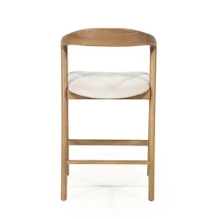 Barstoel Rayven Essen en stof Lichtbruin (zithoogte 65cm) - Loft24.nl