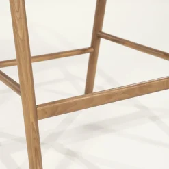 Barstoel Rayven Essen en stof Lichtbruin (zithoogte 65cm) - Loft24.nl