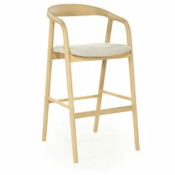 Barstoel Rayven Essen en stof Naturel (zithoogte 75cm) - Loft24.nl