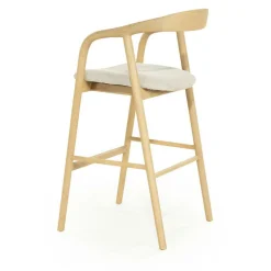 Barstoel Rayven Essen en stof Naturel (zithoogte 75cm) - Loft24.nl