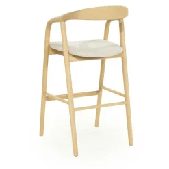 Barstoel Rayven Essen en stof Naturel (zithoogte 75cm) - Loft24.nl