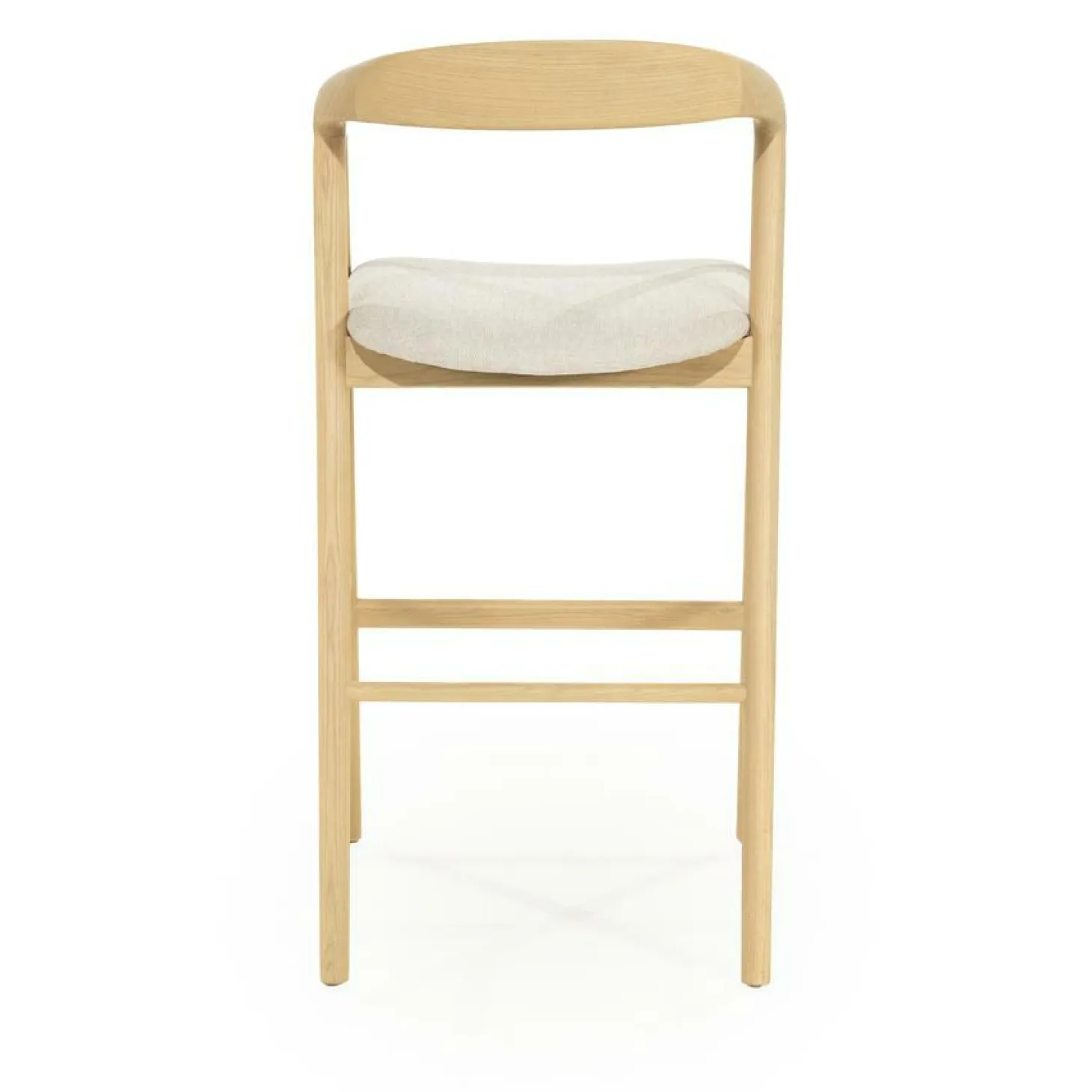 Barstoel Rayven Essen en stof Naturel (zithoogte 75cm) - Loft24.nl