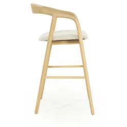 Barstoel Rayven Essen en stof Naturel (zithoogte 75cm) - Loft24.nl