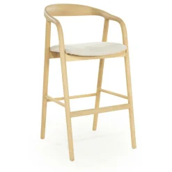 Barstoel Rayven Essen en stof Naturel (zithoogte 75cm) - Loft24.nl