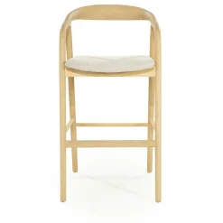 Barstoel Rayven Essen en stof Naturel (zithoogte 75cm) - Loft24.nl