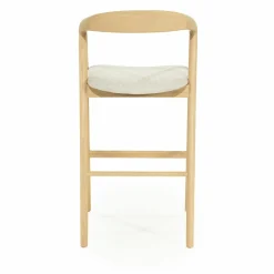 Barstoel Rayven Essen en stof Naturel (zithoogte 75cm) - Loft24.nl
