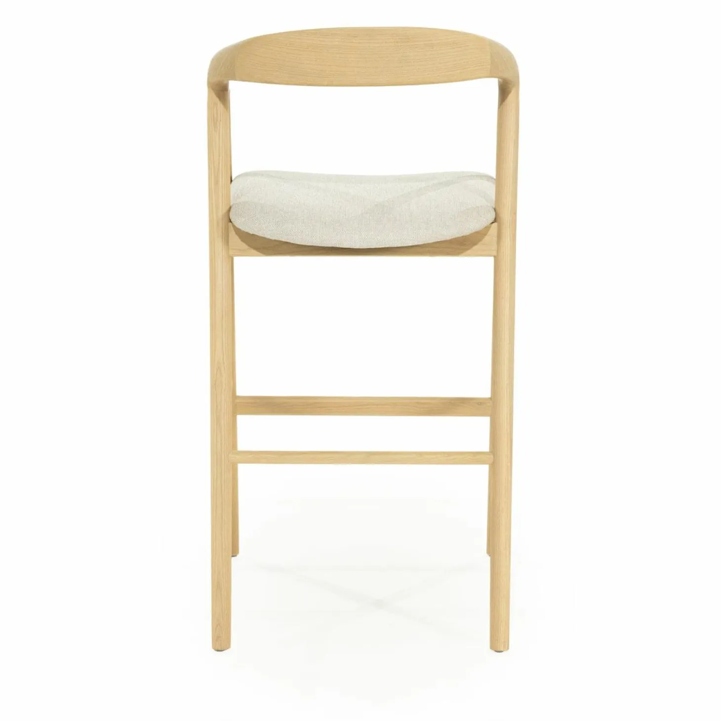 Barstoel Rayven Essen en stof Naturel (zithoogte 75cm) - Loft24.nl